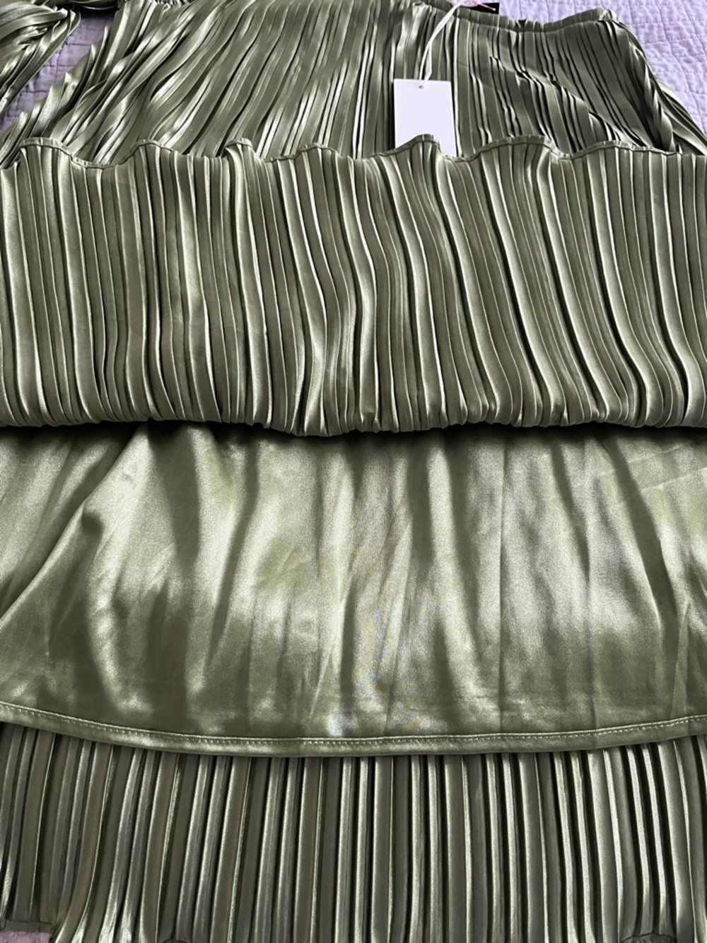 VICI Olive One-Shoulder Pleated Mini Dress - Picture 9 of 12